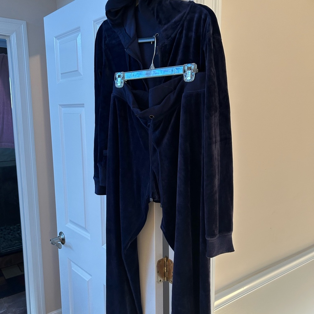 Women's Navy Velvet Jacket
